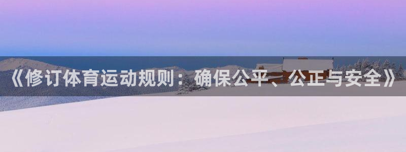 《修订体育运动规则：确保公平、公正与安全》